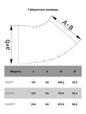 Колено КРП 60х120 разноугловое пластик ERA