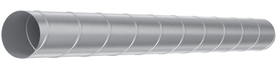 Воздуховод DG D100 L2м оцинк.сталь ERA PRO