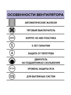 Вентилятор накладной EURO D100 тяг.выкл. авт.жалюзи ERA
