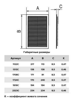 Решетка вентиляционная С сетка 234х234 пластик Beige ERA